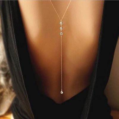 Bikini dos croisé pour femme, collier en cristal sexy, bijoux de plage, accessoires de robe de mariée, vente en gros, offre spéciale