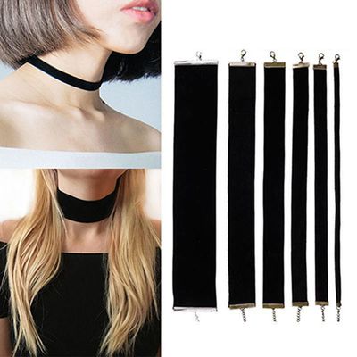 Collier ras du cou en velours noir pour femme, tour de cou gothique, bijoux rétro simples, cadeau de Noël, tour de cou sexy pour femme