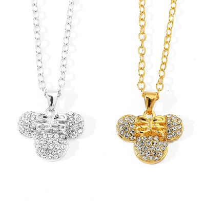 Collier Mickey Mouse brillant Disney, chaîne de cou Mickey Mouse pour femmes, bijoux cadeaux d&#39;anniversaire