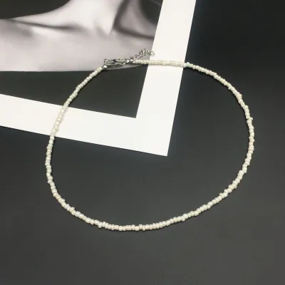 OMY-Collier ras du cou en perles de rocaille pour femme, simple, à la mode, fête, plage, voyage, bijoux tendance