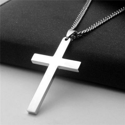 Collier pendentif croix vintage pour hommes et femmes, alliage de zinc, colliers de présidence punk, nouveau design, tour de cou noir classique, bijoux