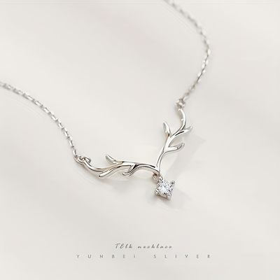 Collier de clavicule de corne de cerf de la forêt, élégant, mode, nouvel an, fête de Noël, anniversaire, jour de Léon, cadeaux d&#39;amoureux