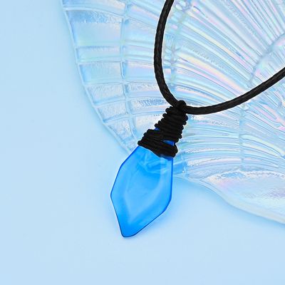 Collier pendentif en cristal bleu H2o, accessoires de bijoux sur le thème de l&#39;océan, cadeau pour femmes et filles