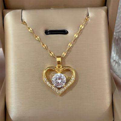 ChimCoussins-Colliers de la présidence en acier inoxydable pour femmes et filles, déclaration d&#39;amour, document en or, collier en métal, fête d&#39;anniversaire, bijoux, contre-indiqué, 03