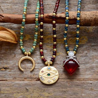 Mn Simple Executives-Pendentif Coeur Mauvais Œil en Corne pour Femme, Collier Ras du Cou Court, Bijoux de Styliste