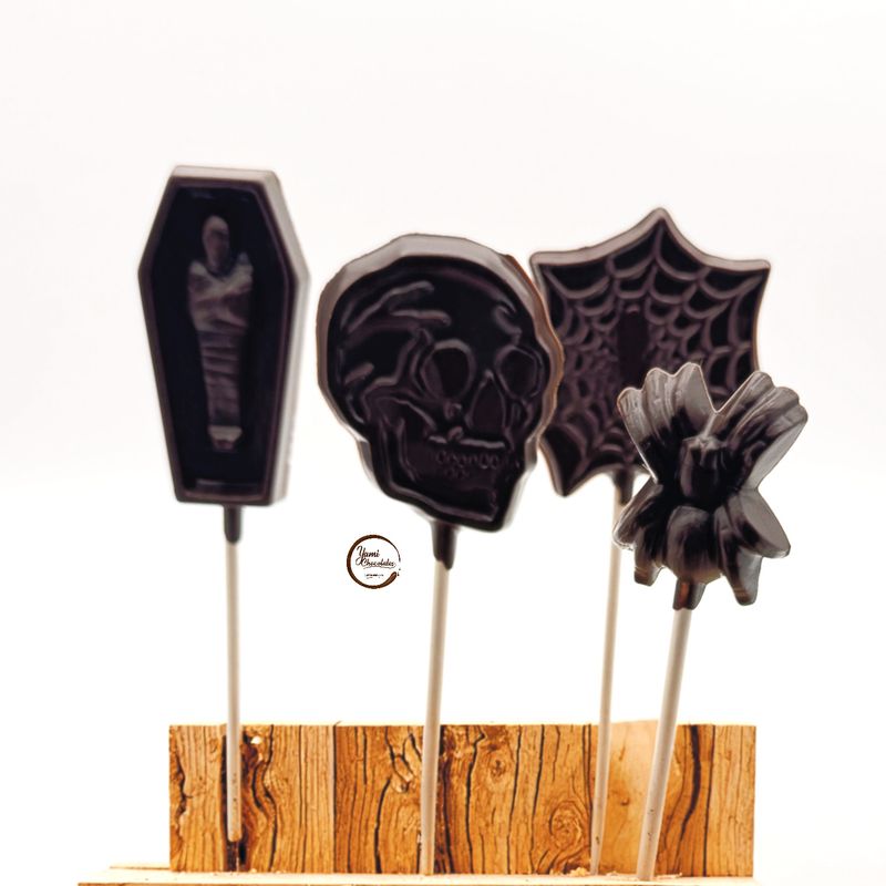 Spooky Chocolate Lollipops
