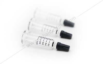 1ml Glass Slip Cap Distillate Syringe (100/pack)