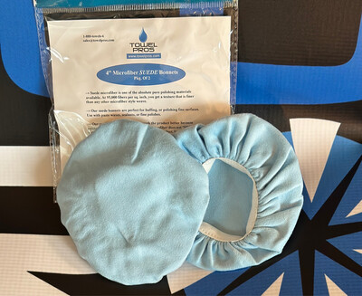 4” Microfiber Suede Bonnets Pkg. Of 2