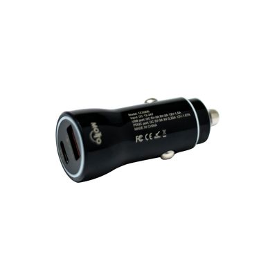 Motto 45W PD Car Charger (USB-C + QC 18W Fast Charging Adapter)