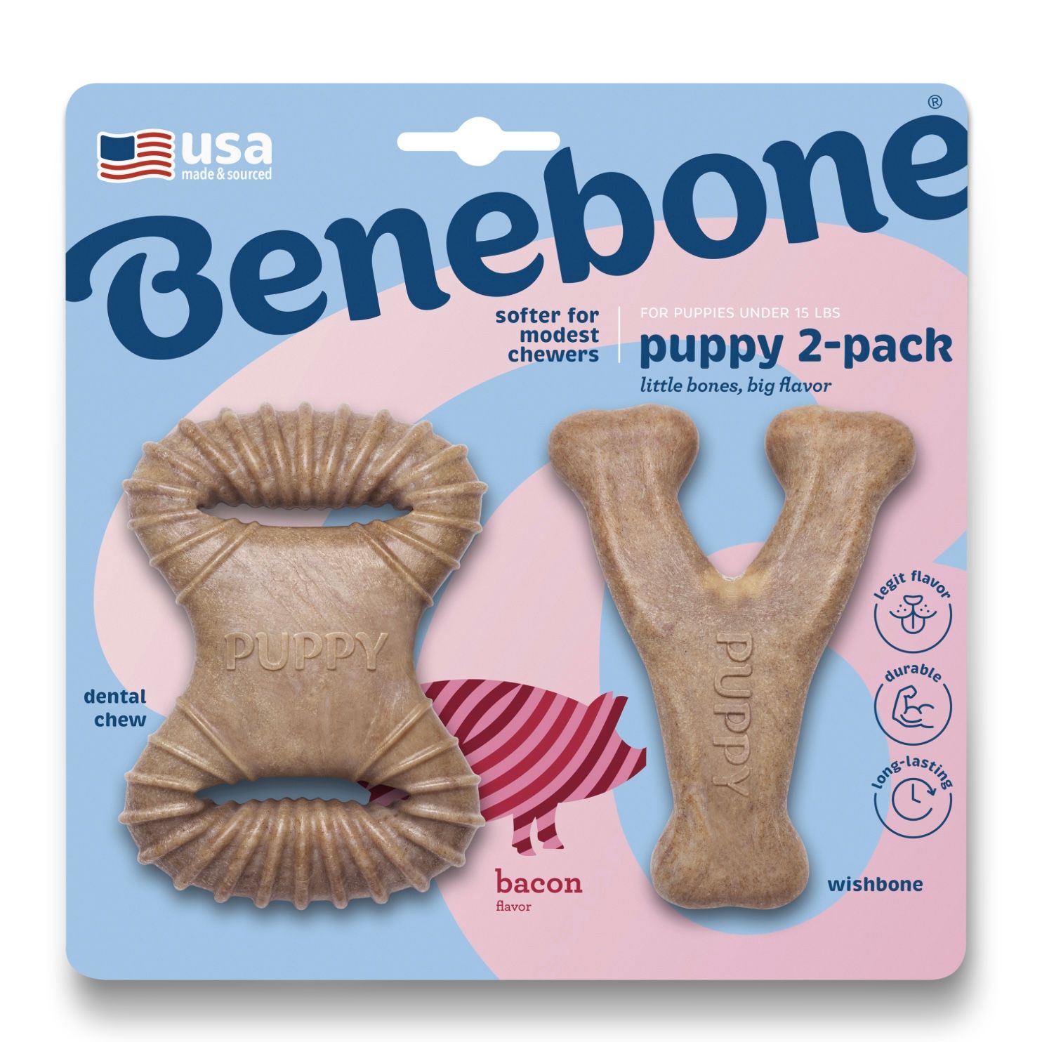 Benebone puppy bacon Dental chew / Wishbone