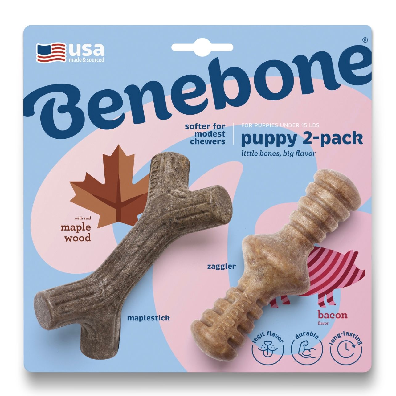 Benebone puppy bacon maple stick / zaggler