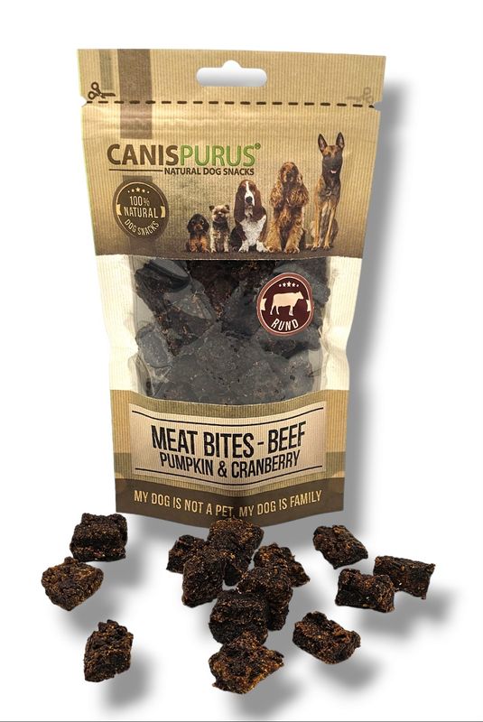 Canis Purus Meat Bites Rund met Pompen &amp; Veenbes - 150 gr