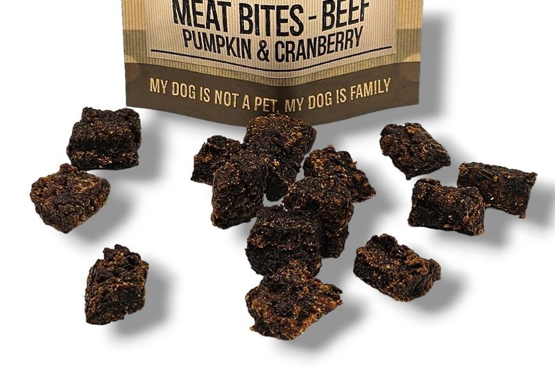 Canis Purus Meat Bites Rund met Pompen &amp; Veenbes - 150 gr