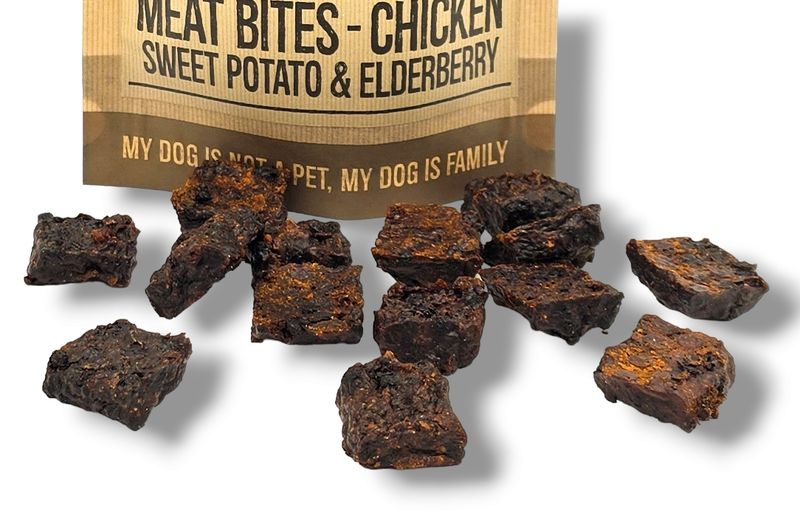 Canis Purus Meat Bites Kip met Zoete Aardappel en Vlierbes - 150 gr