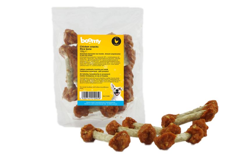 Boomy Chicken Snacks Rice Bone - 100 gr