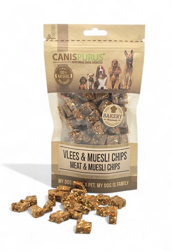 Canis Purus Vlees &amp; muesli chips - 100 gr