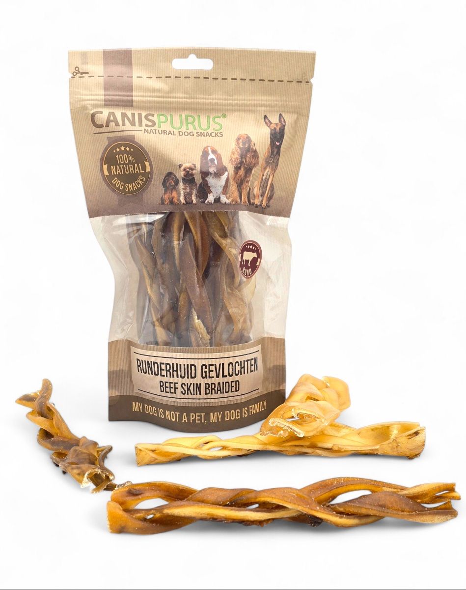 Canis Purus Runderhuid gevlochten - 250 gr