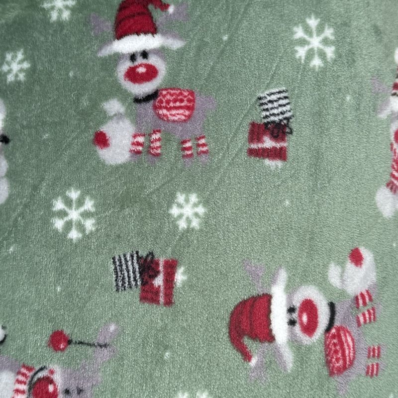hondenkussen - Kerst rendier groen