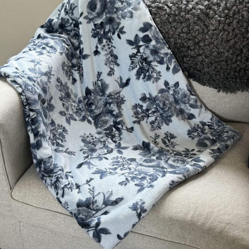 hondendeken - Classic roses blue