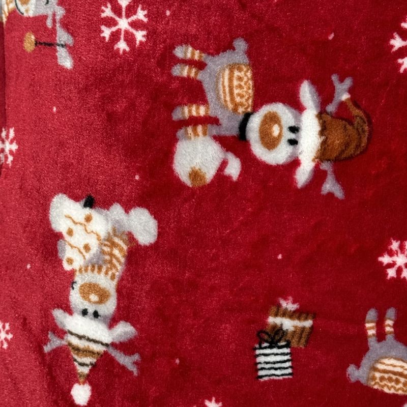 hondendeken - Kerst rendier rood