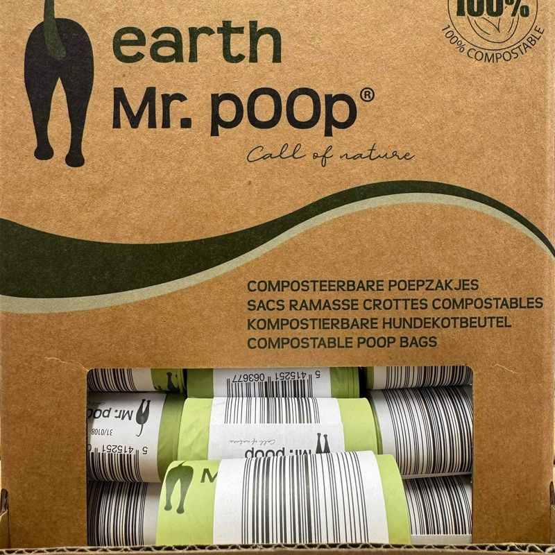 Mr. Poop Earth poepzakjes composteerbaar - 1 rol
