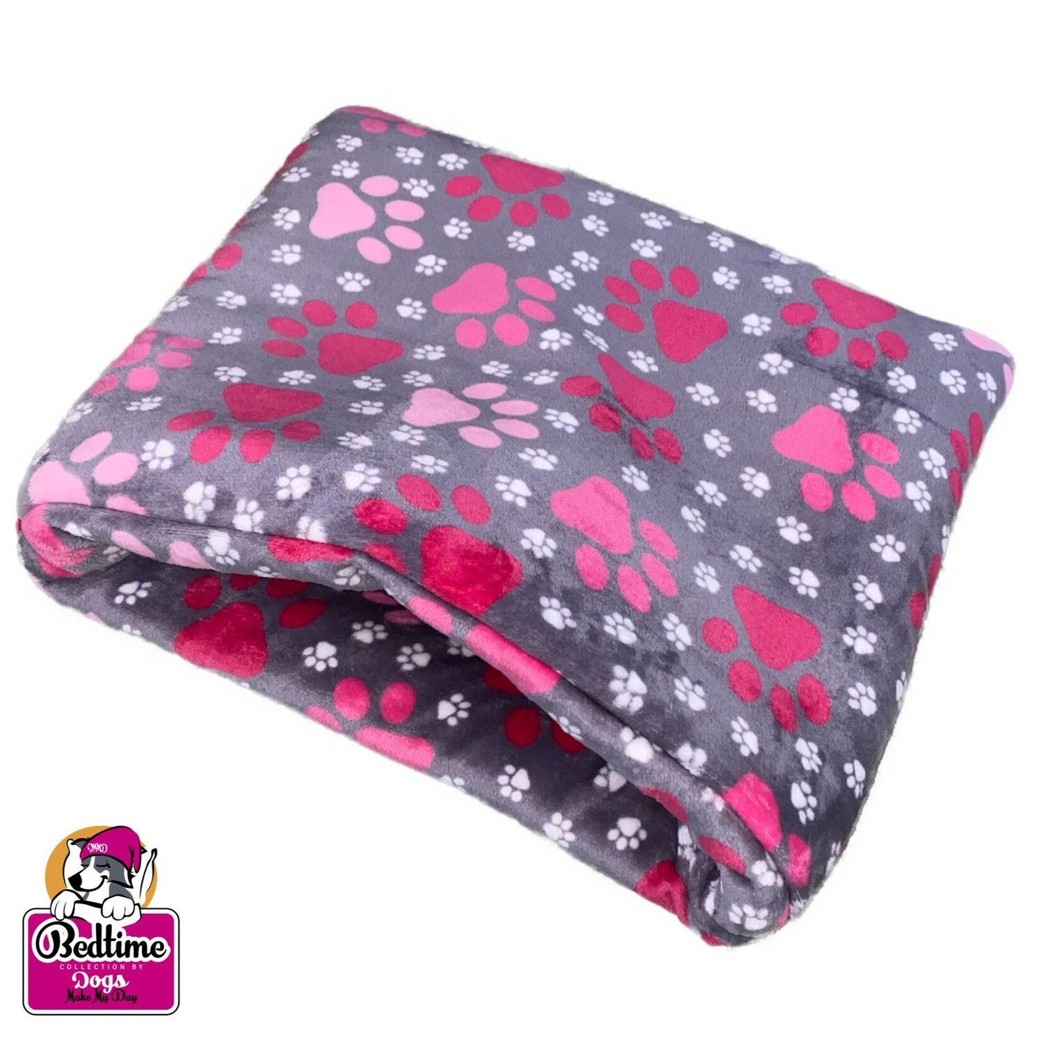 hondenslaapzak - Antraciet met fuchsia poten