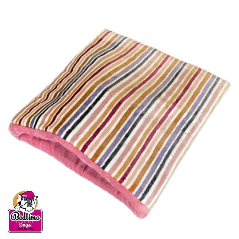 hondenslaapzak - Streepjes roze / roze