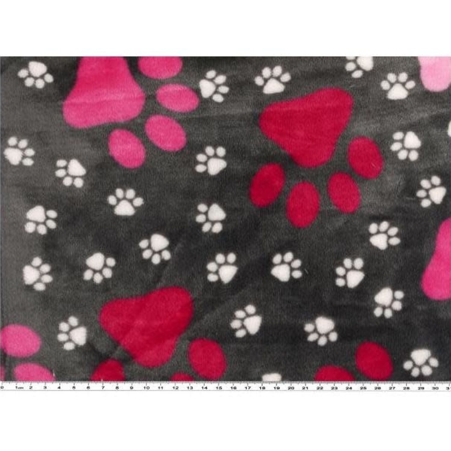 Sjaal antraciet met fuchsia poten