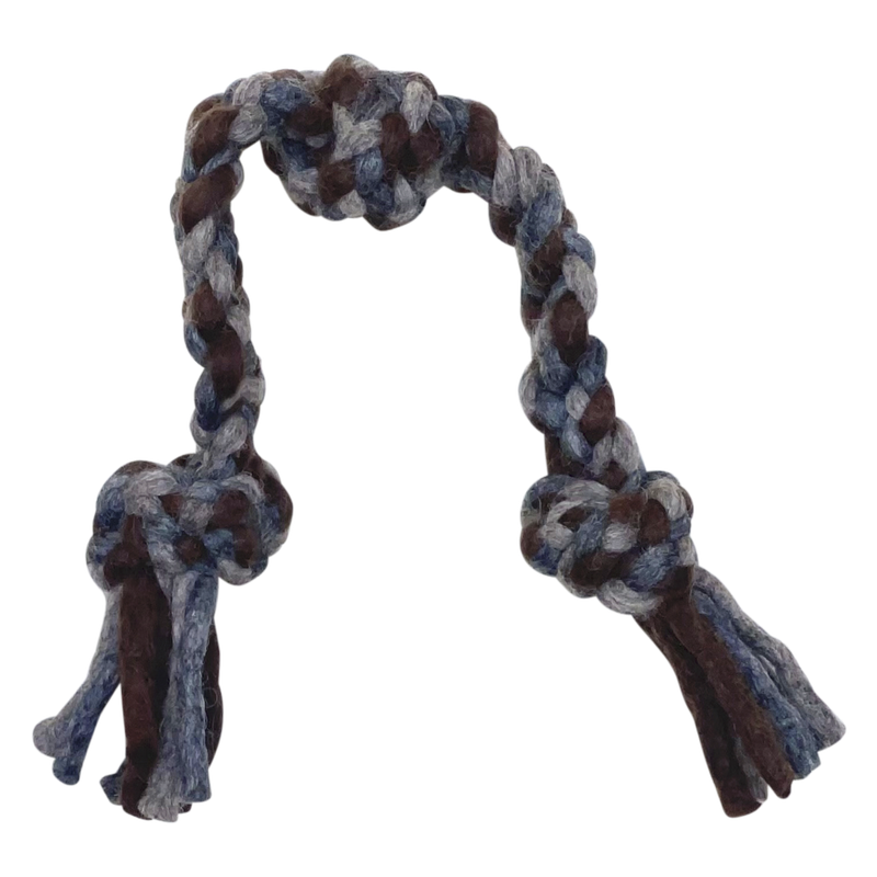 Dharma Dog knot rope naturel/grijs 38 cm