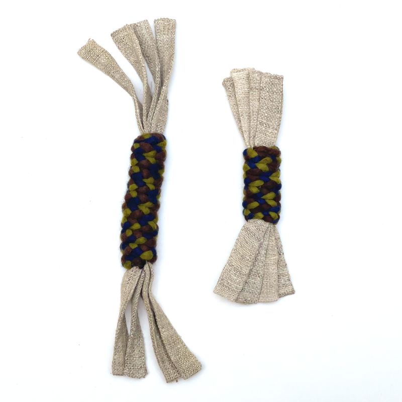 Dharma Dog hemp twist  marine/groen 40 cm