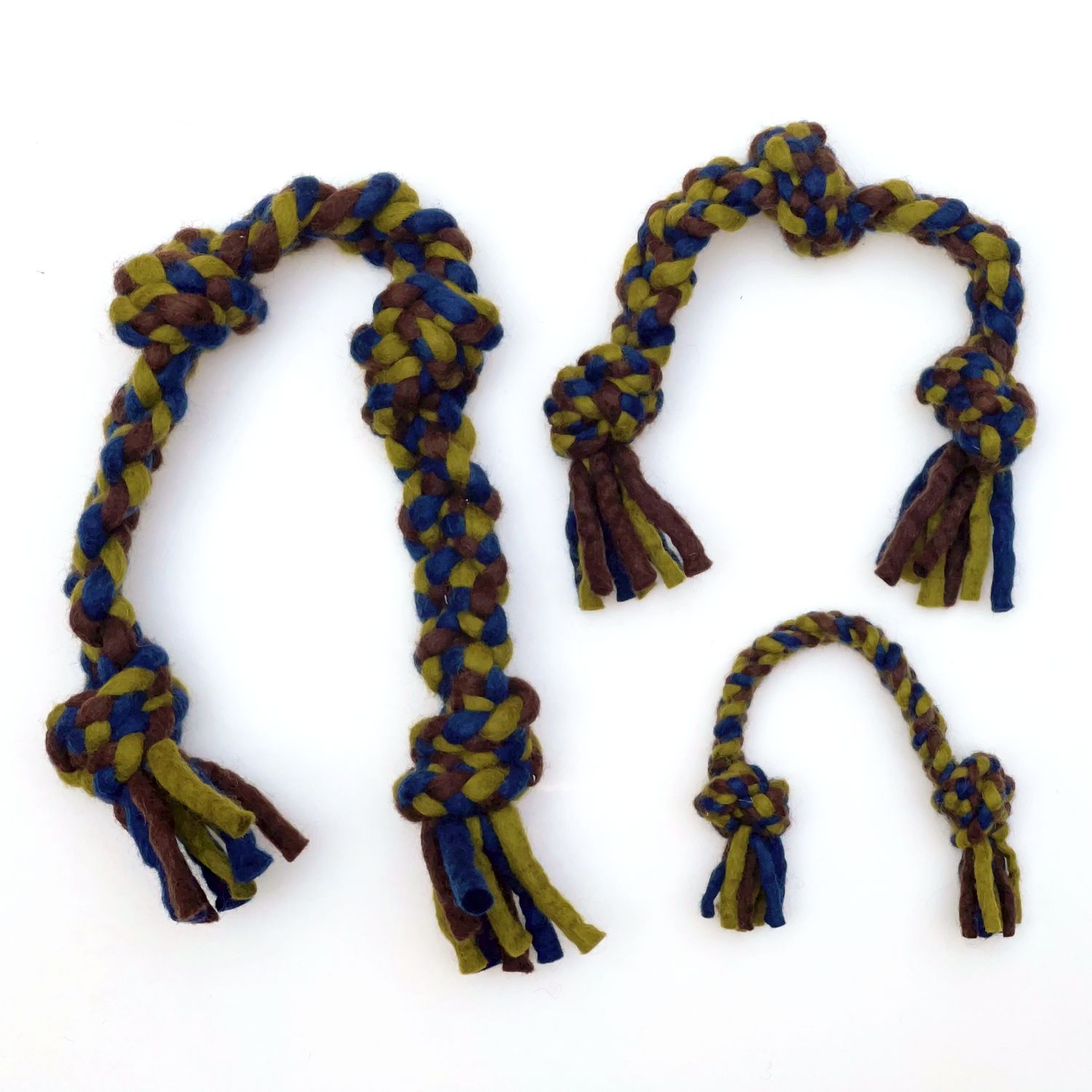 Dharma Dog knot rope marine/groen 38 cm