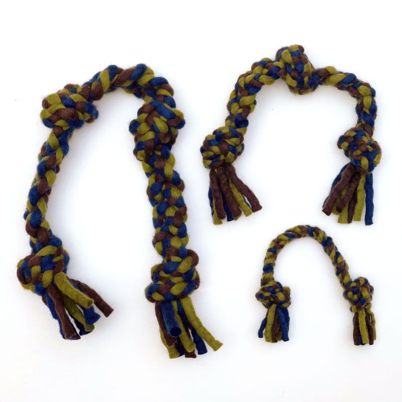 Dharma Dog knot rope marine/groen 38 cm