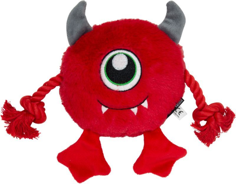 J&amp;V Halloween - monster met pieper rood - 22 cm