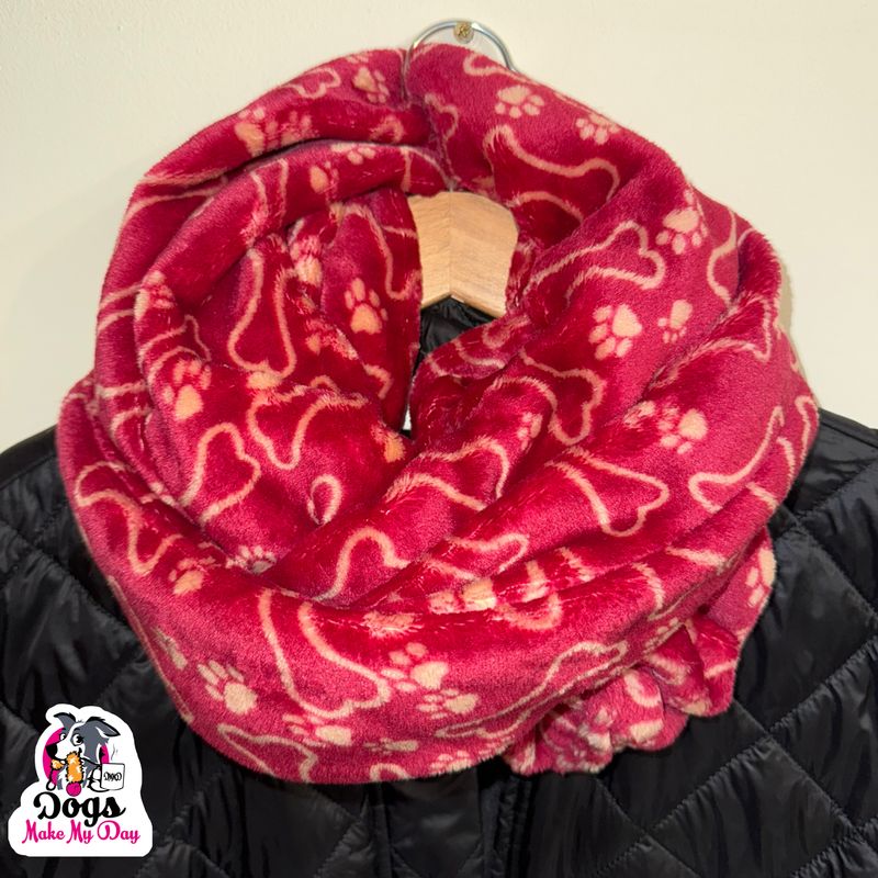 Sjaal rood paws ‘n bones