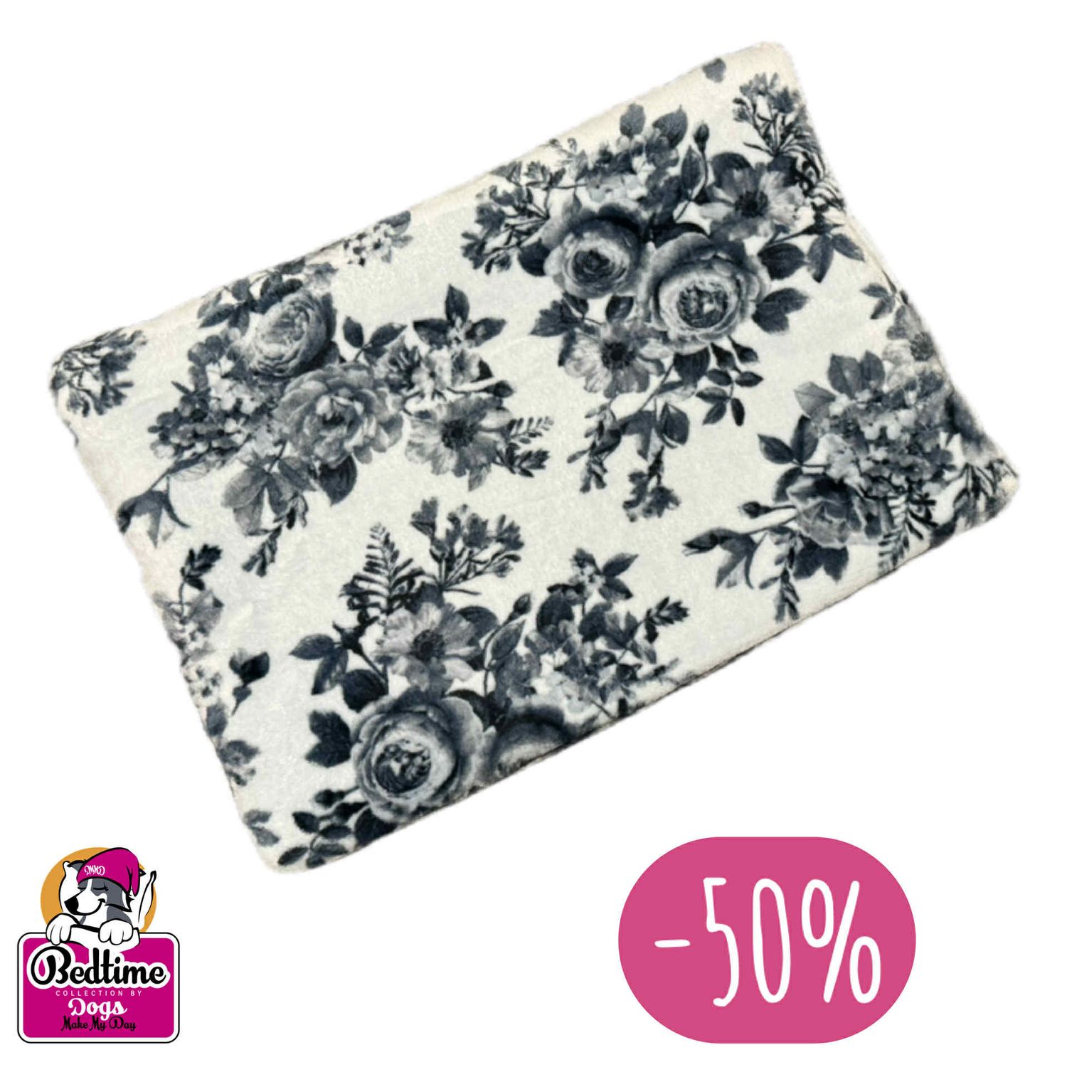 hondenkussen - Classic roses blue