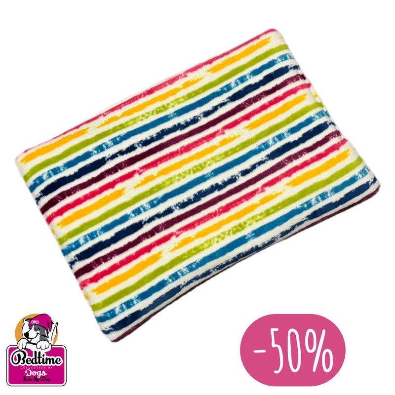 hondenkussen - Regenboog streepjes