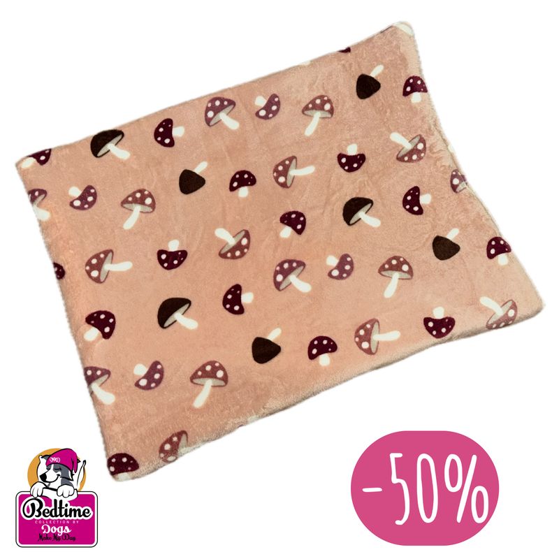 hondenkussen - Paddestoelen roze