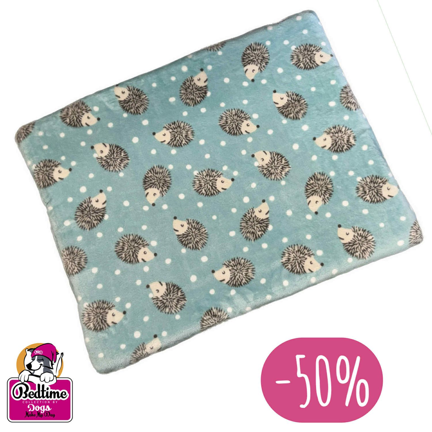 hondenkussen -  Egeltjes blauw