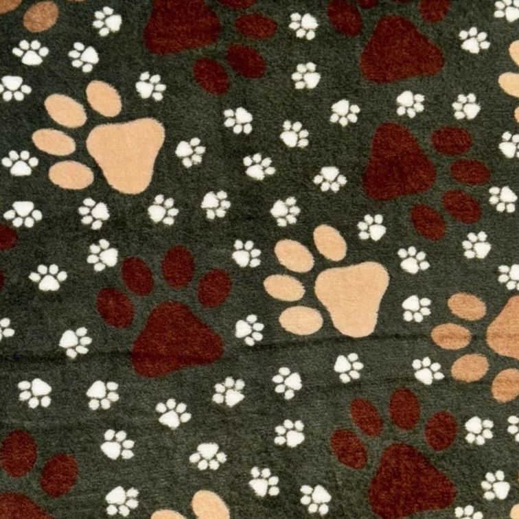 hondendeken - Olijfgroen met bruine en beige poten