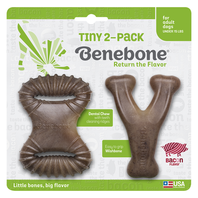Benebone TINY bacon dental chew / wishbone