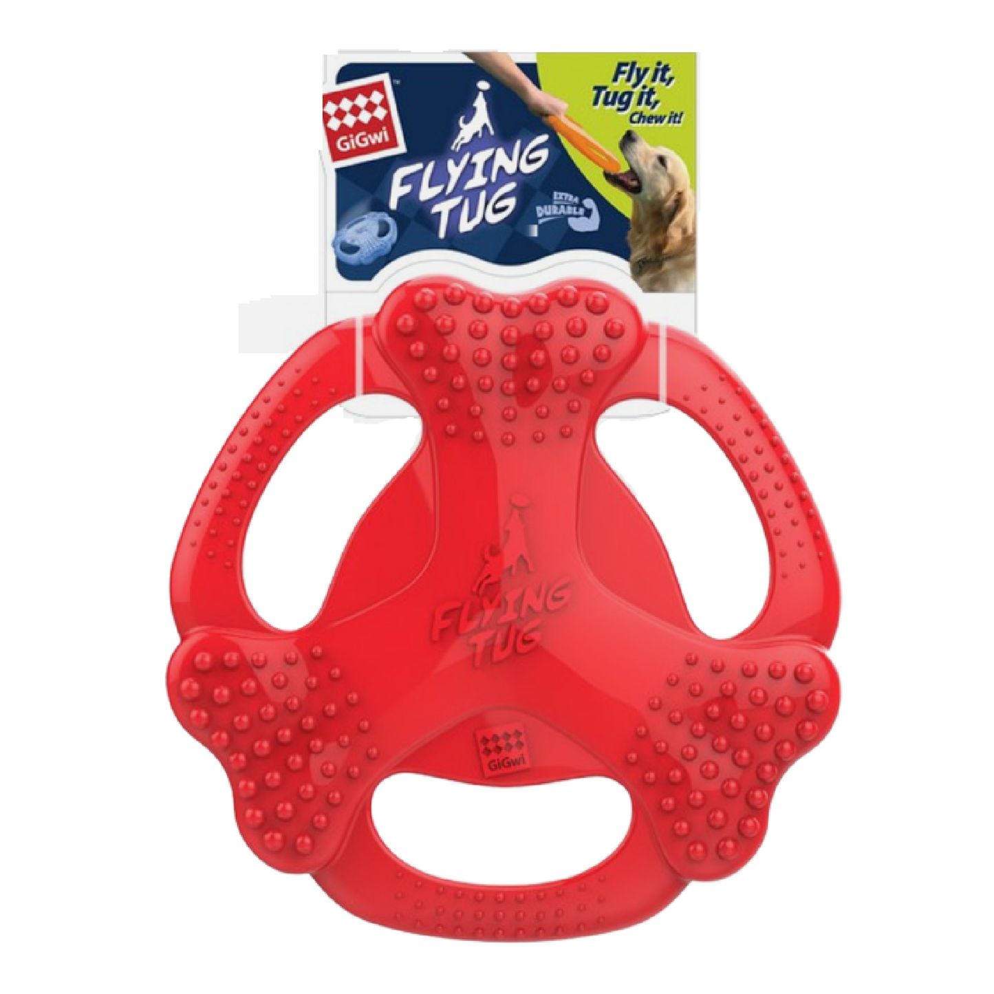 GiGwi flying tug rood/blauw