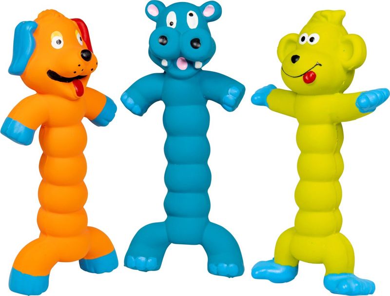 Jack en Vanilla latex speeltje met pieper - hond / aap /  beer