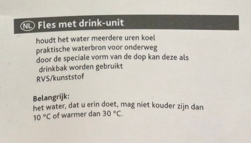 Trixie fles met drinkdop - 750 ml