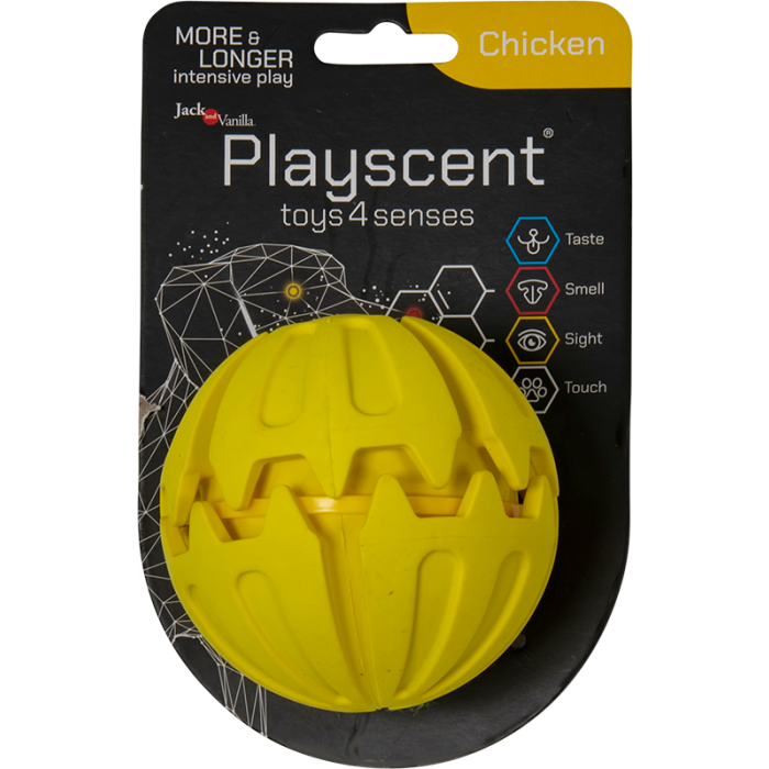 J&amp;V Playscent bal 8 cm geel / Chicken