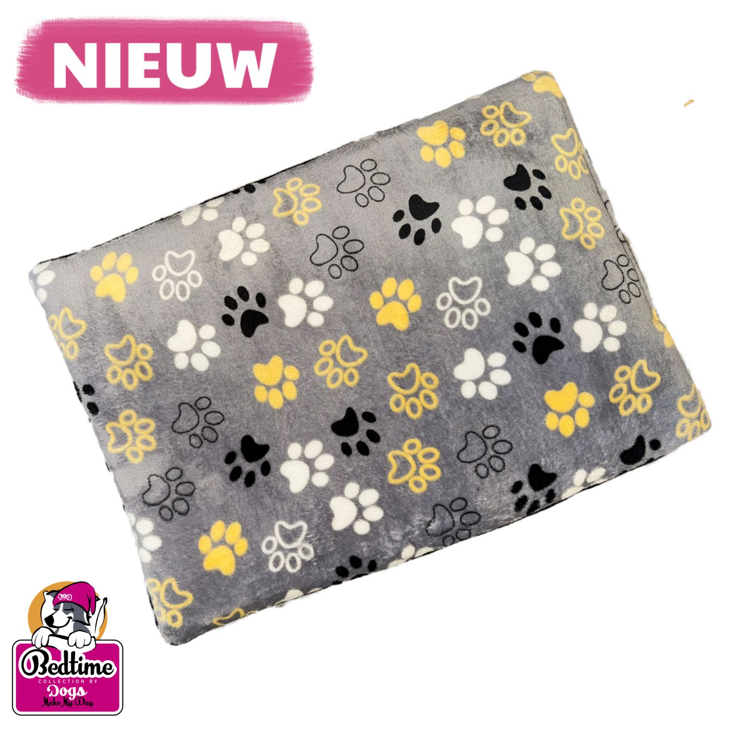 hondenkussen - Poten geel/grijs