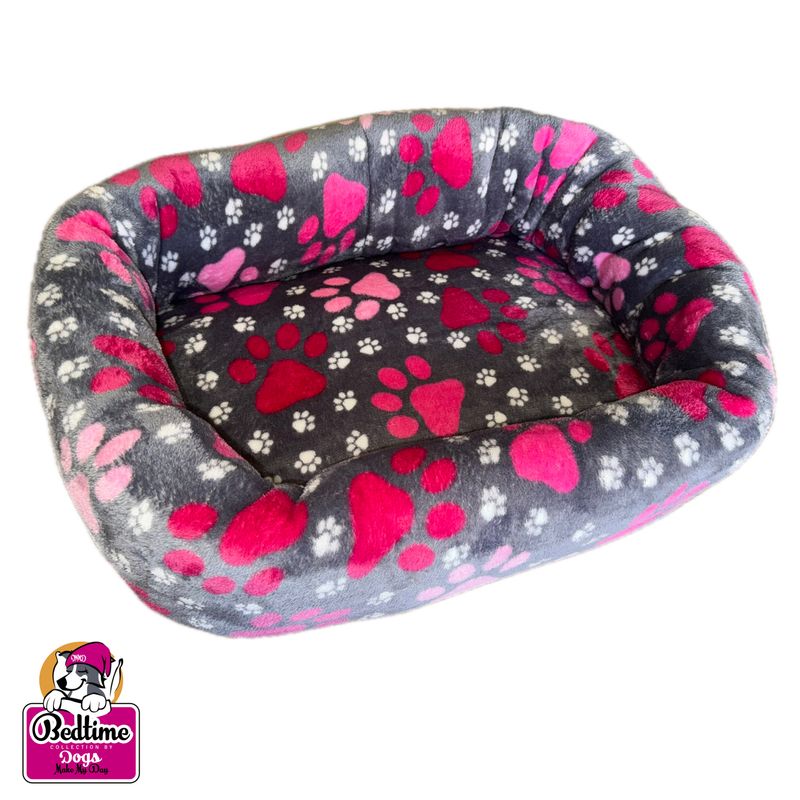 Hondenbed - Antraciet met fuchsia poten