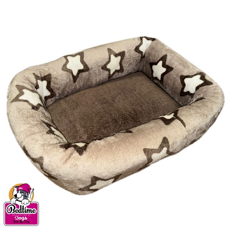 Hondenbed - Sterren beige/bruin