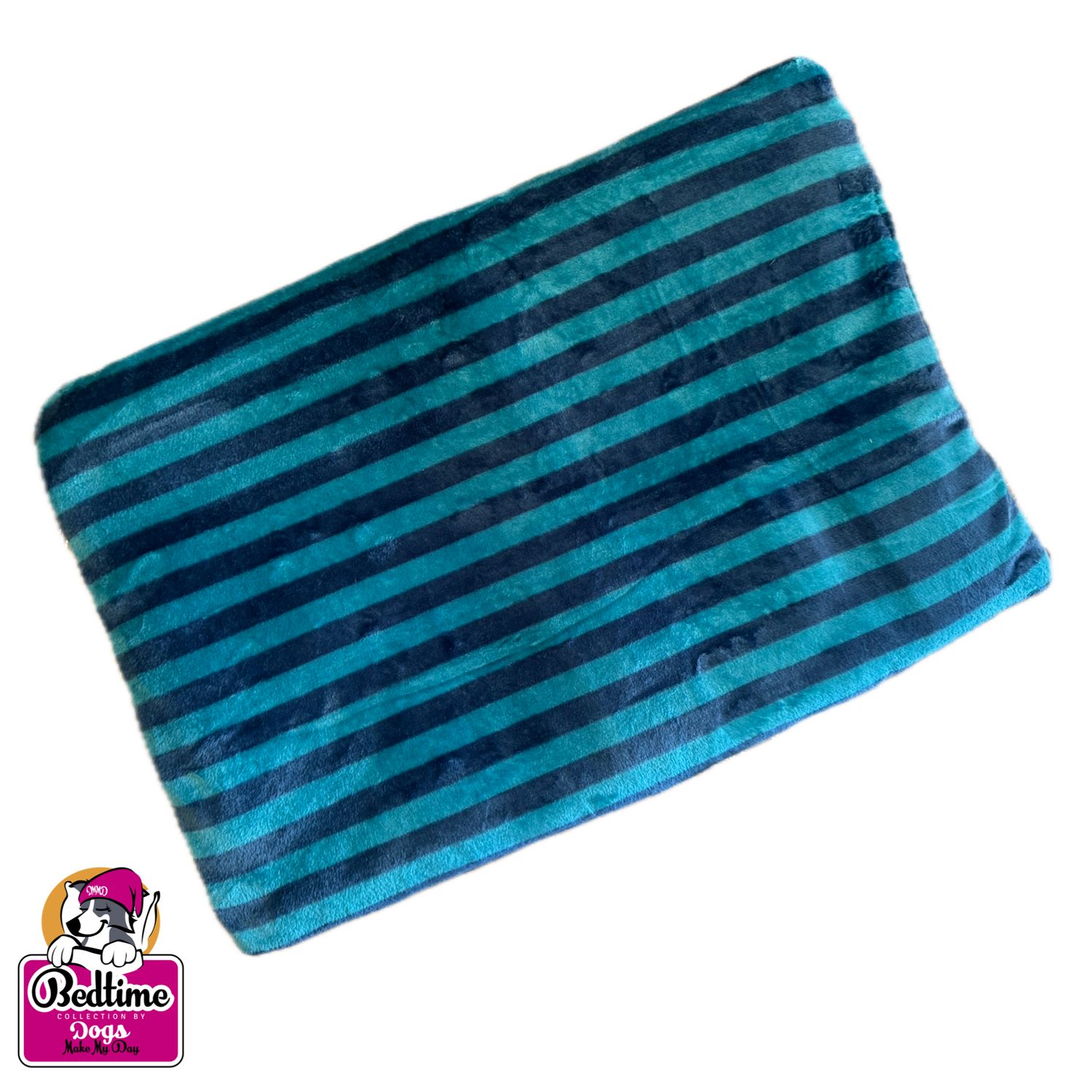 hondenkussen - Stripes blue/turquoise