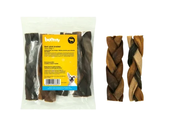 Boomy Runder sticks gevlochten 15 cm - 250 gr
