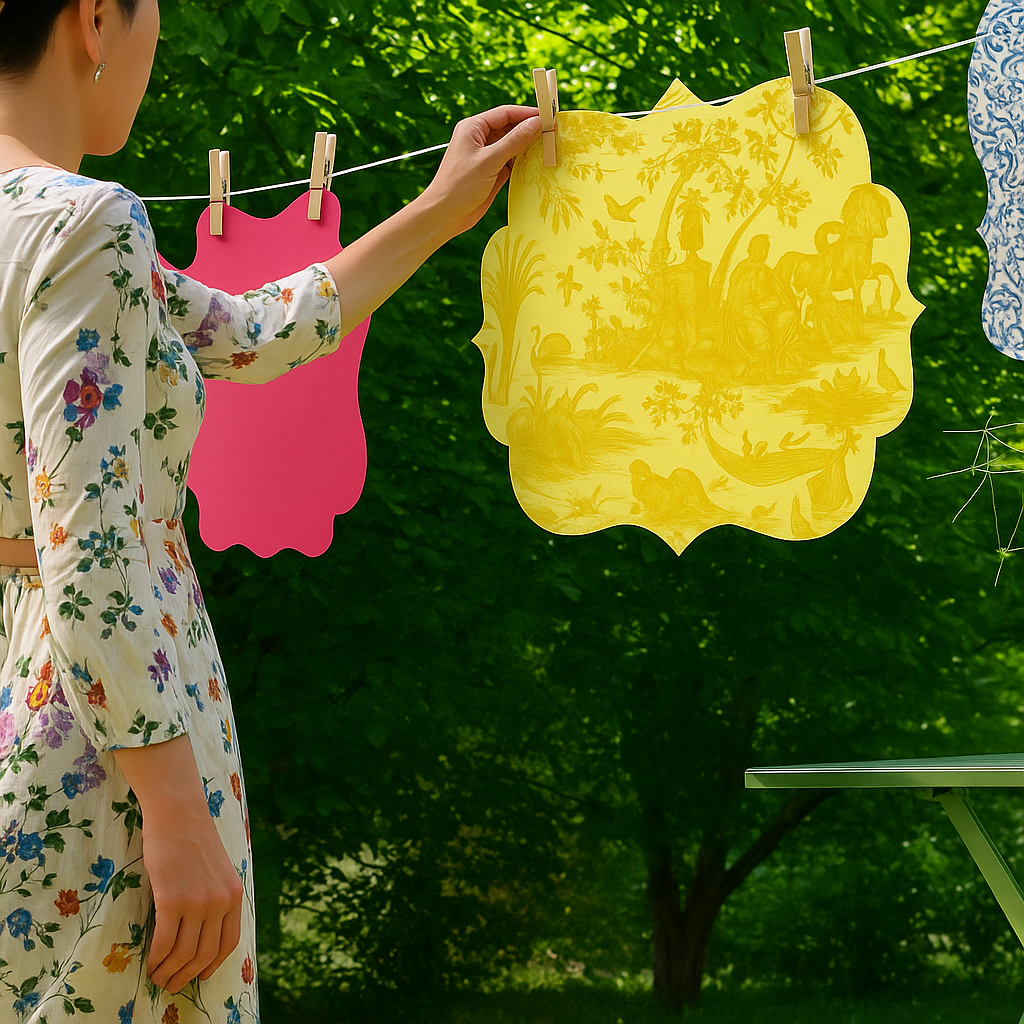 Lucia Toile de Jouy  Colore Giallo